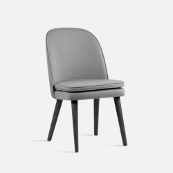 JC Armless Chair, W52, Black Legs with Light Grey [Display x2]