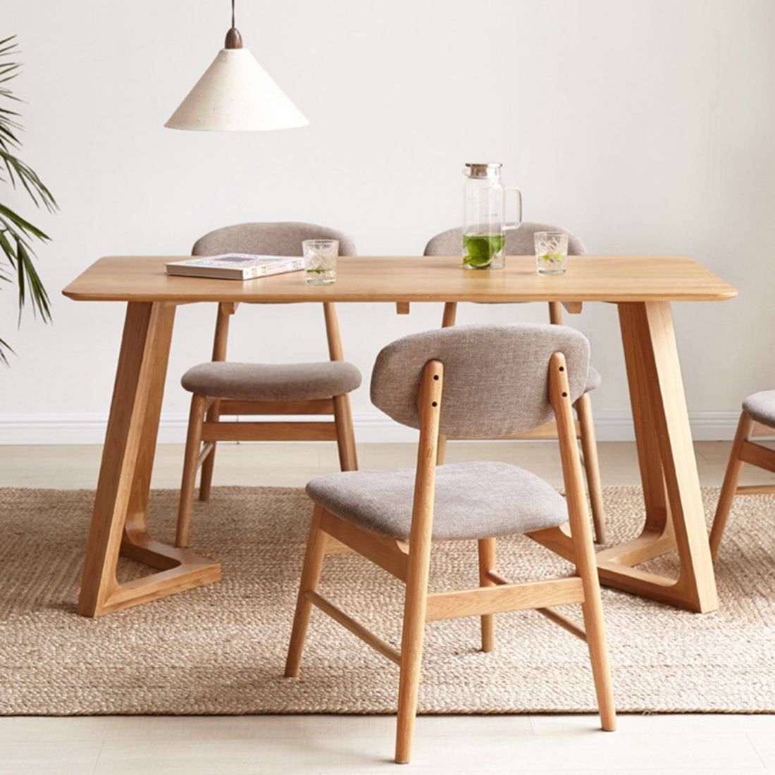 oak timber dining chairs