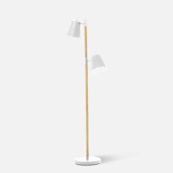Rubi Floor Lamp, white with wood [SALE] 